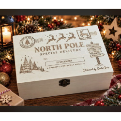 Personalised North Pole Christmas Keepsake Box