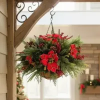 Christmas Door Hanging Basket