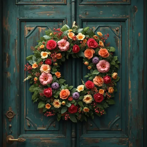 Blush Rose & Eucalyptus Wreath